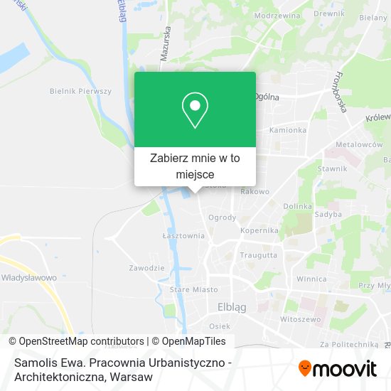 Mapa Samolis Ewa. Pracownia Urbanistyczno - Architektoniczna