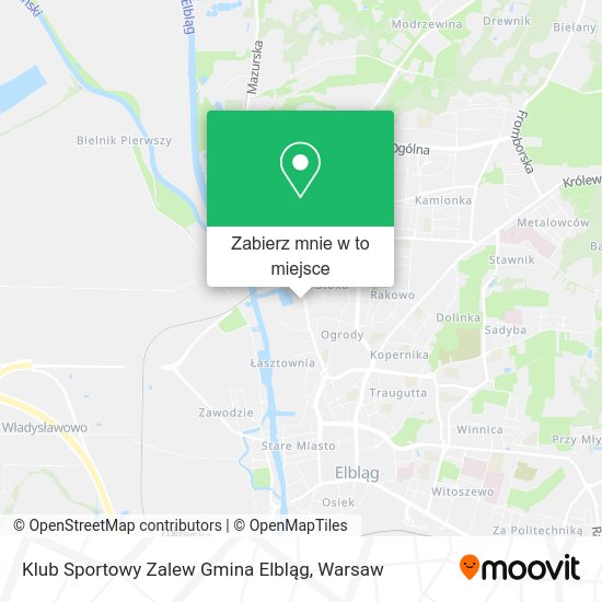 Mapa Klub Sportowy Zalew Gmina Elbląg