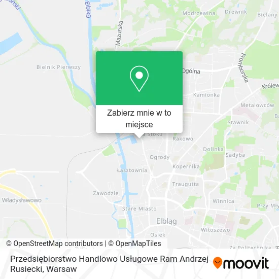 Mapa Przedsiębiorstwo Handlowo Usługowe Ram Andrzej Rusiecki