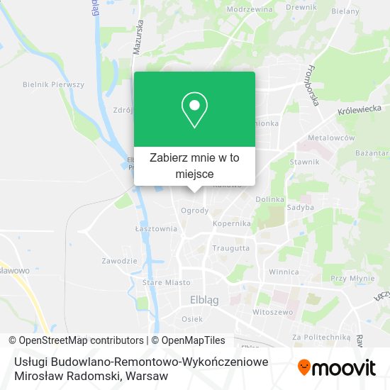 Mapa Usługi Budowlano-Remontowo-Wykończeniowe Mirosław Radomski