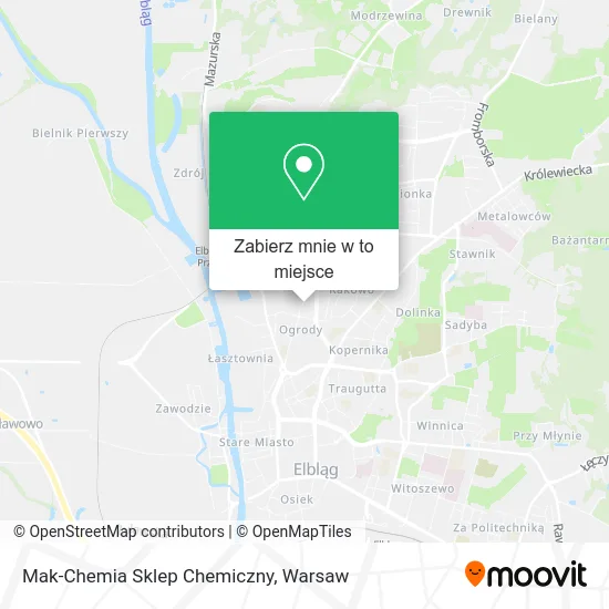 Mapa Mak-Chemia Sklep Chemiczny
