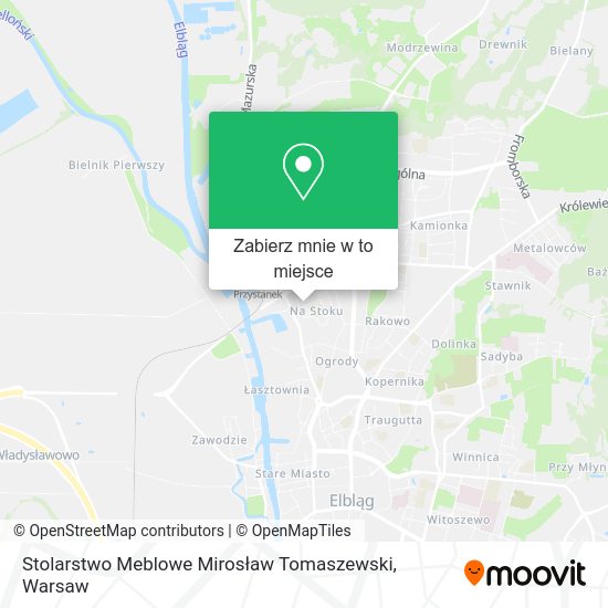 Mapa Stolarstwo Meblowe Mirosław Tomaszewski