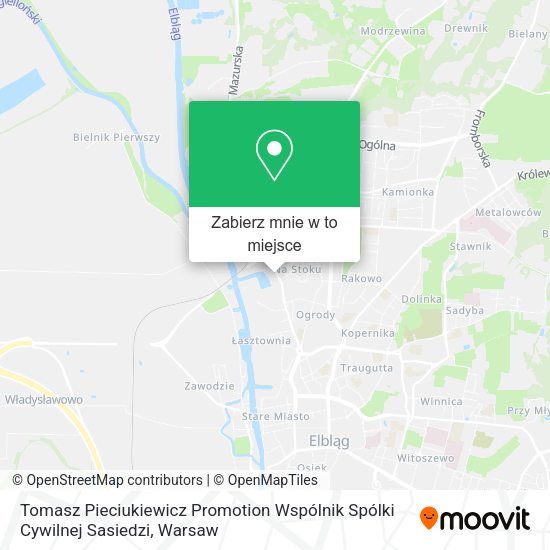 Mapa Tomasz Pieciukiewicz Promotion Wspólnik Spólki Cywilnej Sasiedzi