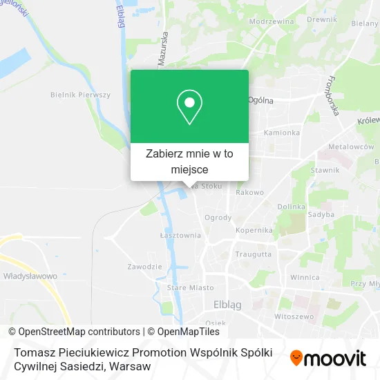Mapa Tomasz Pieciukiewicz Promotion Wspólnik Spólki Cywilnej Sasiedzi