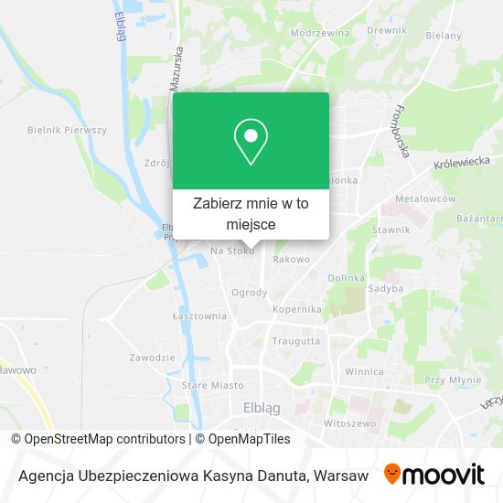 Mapa Agencja Ubezpieczeniowa Kasyna Danuta