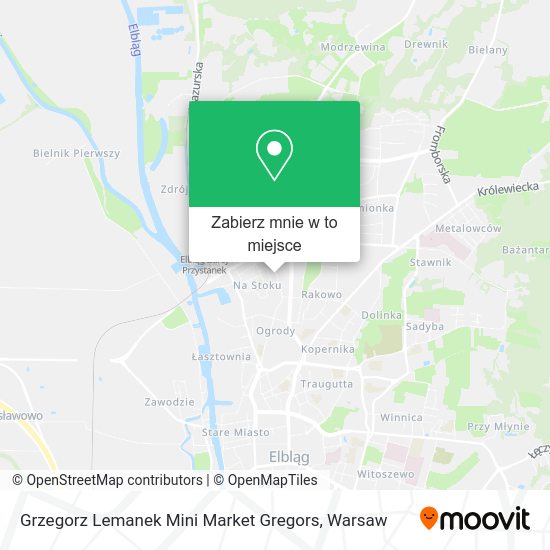 Mapa Grzegorz Lemanek Mini Market Gregors