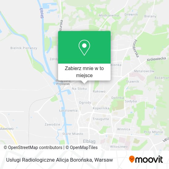 Mapa Usługi Radiologiczne Alicja Borońska