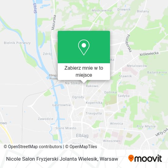 Mapa Nicole Salon Fryzjerski Jolanta Wielesik