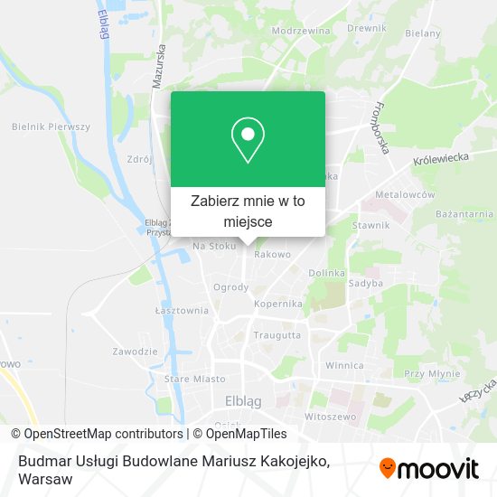 Mapa Budmar Usługi Budowlane Mariusz Kakojejko