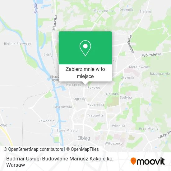 Mapa Budmar Usługi Budowlane Mariusz Kakojejko