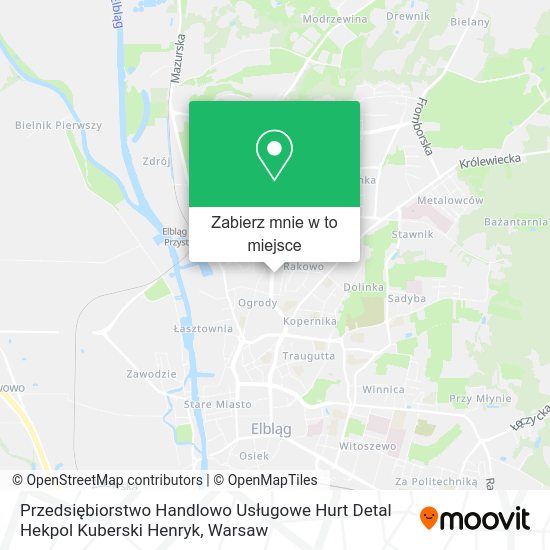 Mapa Przedsiębiorstwo Handlowo Usługowe Hurt Detal Hekpol Kuberski Henryk