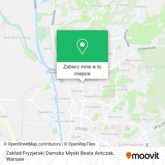 Mapa Zakład Fryzjerski Damsko Męski Beata Antczak