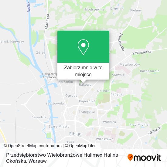 Mapa Przedsiębiorstwo Wielobranżowe Halimex Halina Okońska