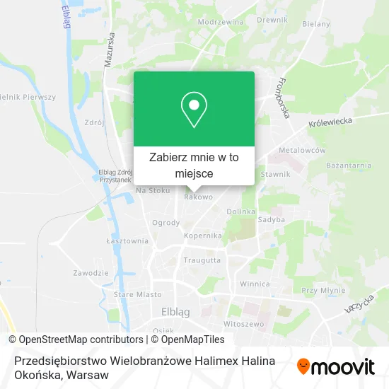 Mapa Przedsiębiorstwo Wielobranżowe Halimex Halina Okońska