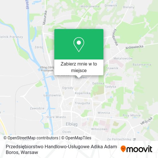 Mapa Przedsiębiorstwo Handlowo-Usługowe Adika Adam Boros