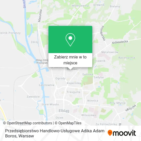 Mapa Przedsiębiorstwo Handlowo-Usługowe Adika Adam Boros