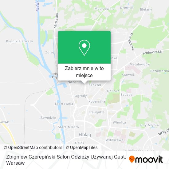 Mapa Zbigniew Czerepiński Salon Odzieży Używanej Gust