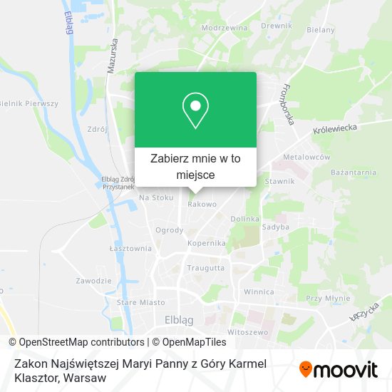 Mapa Zakon Najświętszej Maryi Panny z Góry Karmel Klasztor