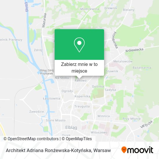 Mapa Architekt Adriana Ronżewska-Kotyńska