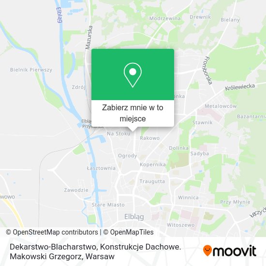 Mapa Dekarstwo-Blacharstwo, Konstrukcje Dachowe. Makowski Grzegorz