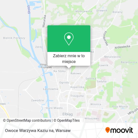 Mapa Owoce Warzywa Kaziu na