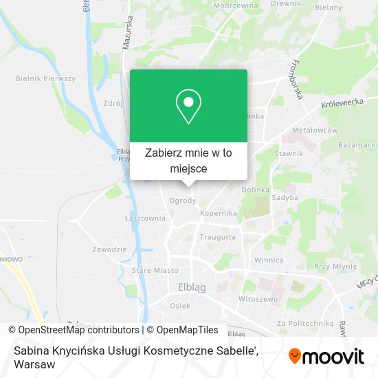 Mapa Sabina Knycińska Usługi Kosmetyczne Sabelle'