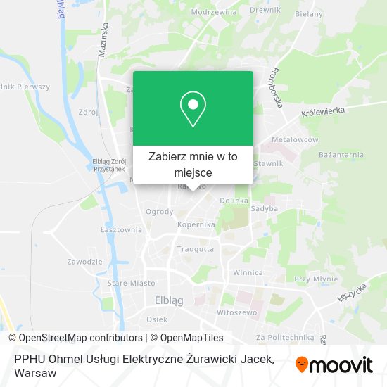 Mapa PPHU Ohmel Usługi Elektryczne Żurawicki Jacek