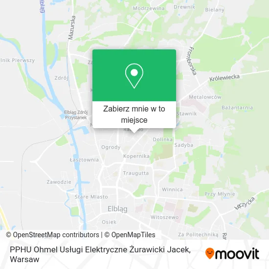 Mapa PPHU Ohmel Usługi Elektryczne Żurawicki Jacek