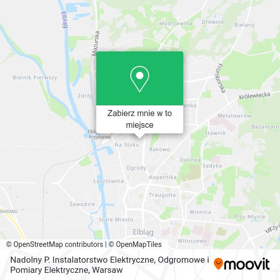 Mapa Nadolny P. Instalatorstwo Elektryczne, Odgromowe i Pomiary Elektryczne