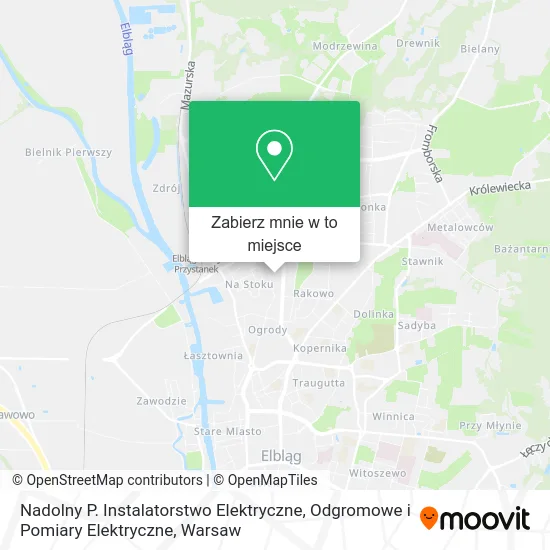 Mapa Nadolny P. Instalatorstwo Elektryczne, Odgromowe i Pomiary Elektryczne