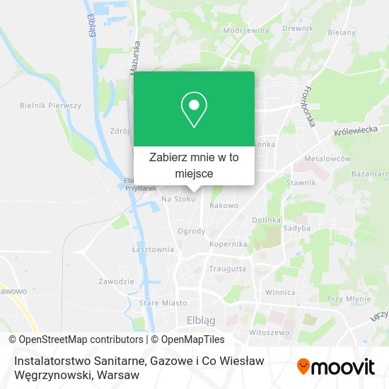 Mapa Instalatorstwo Sanitarne, Gazowe i Co Wiesław Węgrzynowski