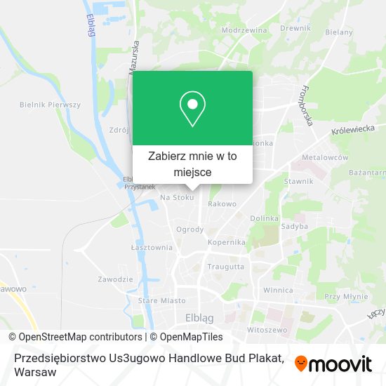 Mapa Przedsiębiorstwo Us3ugowo Handlowe Bud Plakat