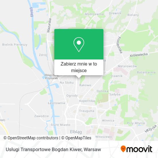 Mapa Usługi Transportowe Bogdan Kiwer