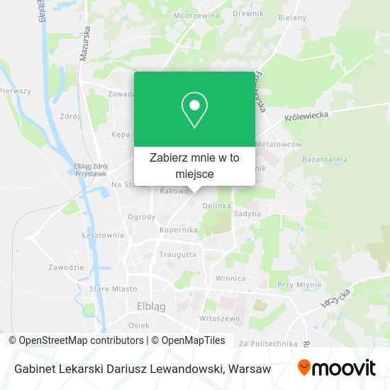 Mapa Gabinet Lekarski Dariusz Lewandowski