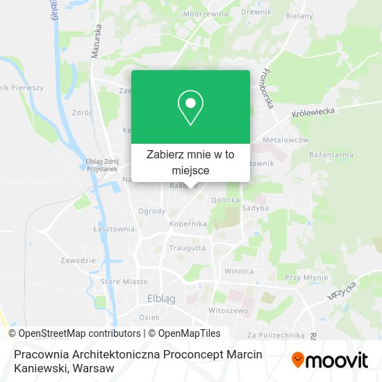 Mapa Pracownia Architektoniczna Proconcept Marcin Kaniewski