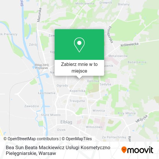 Mapa Bea Sun Beata Mackiewicz Usługi Kosmetyczno Pielęgniarskie