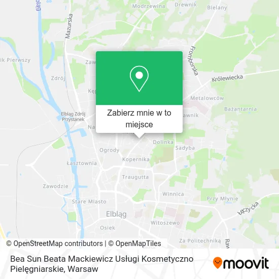 Mapa Bea Sun Beata Mackiewicz Usługi Kosmetyczno Pielęgniarskie