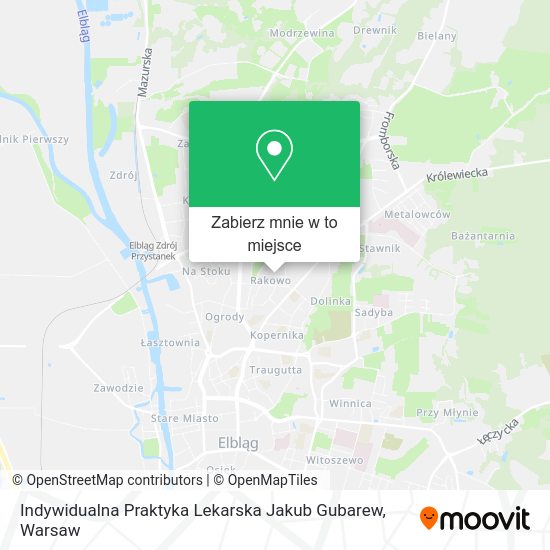 Mapa Indywidualna Praktyka Lekarska Jakub Gubarew