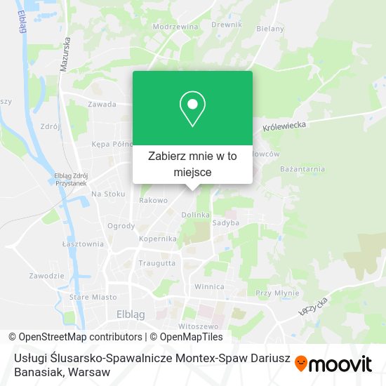 Mapa Usługi Ślusarsko-Spawalnicze Montex-Spaw Dariusz Banasiak