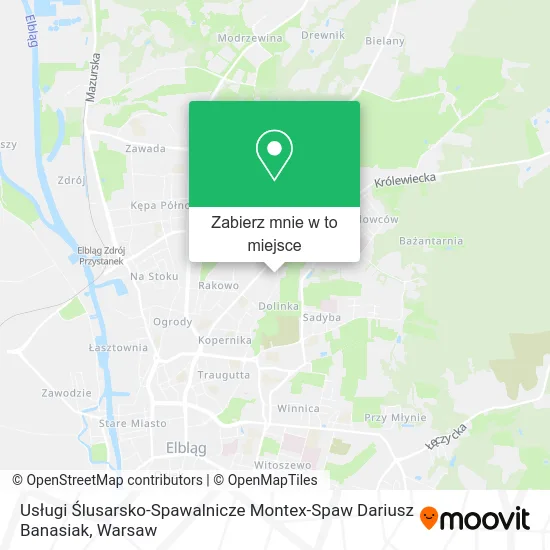 Mapa Usługi Ślusarsko-Spawalnicze Montex-Spaw Dariusz Banasiak