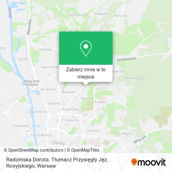 Mapa Radomska Dorota. Tłumacz Przysięgły Jęz. Rosyjskiego