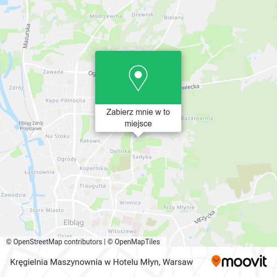 Mapa Kręgielnia Maszynownia w Hotelu Młyn