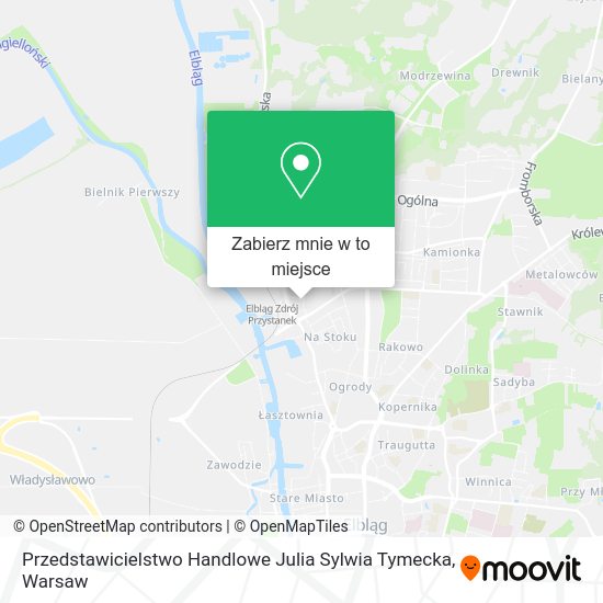 Mapa Przedstawicielstwo Handlowe Julia Sylwia Tymecka