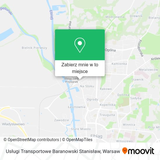 Mapa Usługi Transportowe Baranowski Stanisław