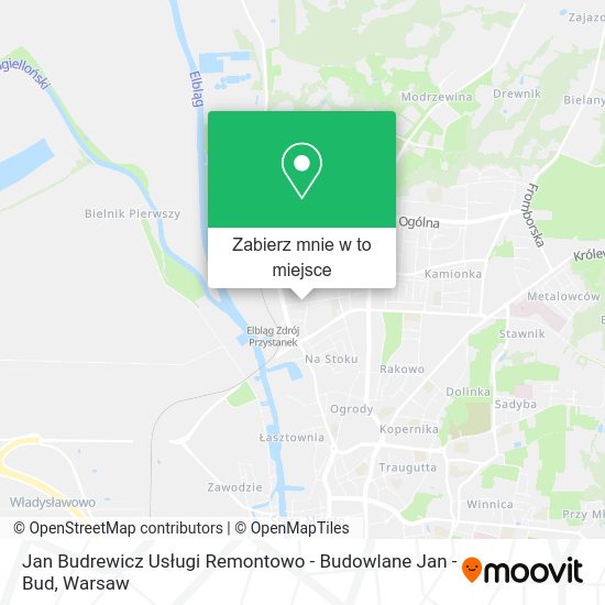 Mapa Jan Budrewicz Usługi Remontowo - Budowlane Jan - Bud