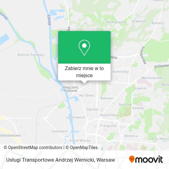 Mapa Usługi Transportowe Andrzej Wernicki