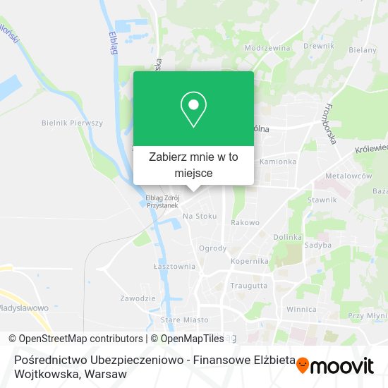 Mapa Pośrednictwo Ubezpieczeniowo - Finansowe Elżbieta Wojtkowska