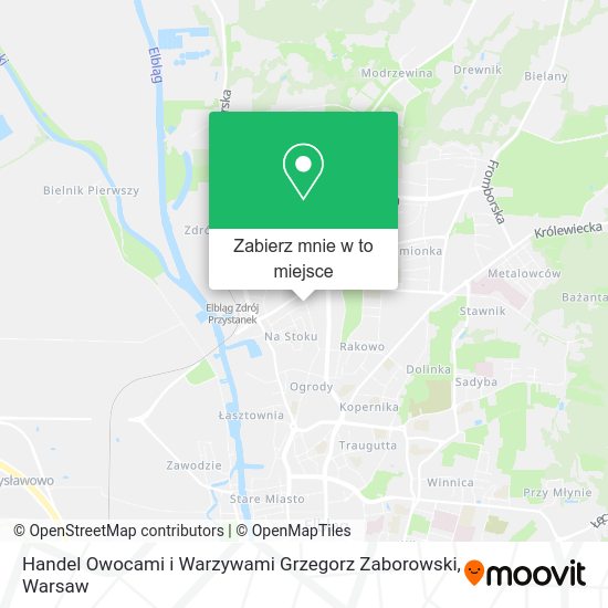 Mapa Handel Owocami i Warzywami Grzegorz Zaborowski