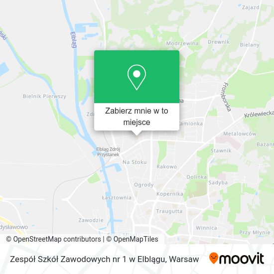 Mapa Zespół Szkół Zawodowych nr 1 w Elblągu