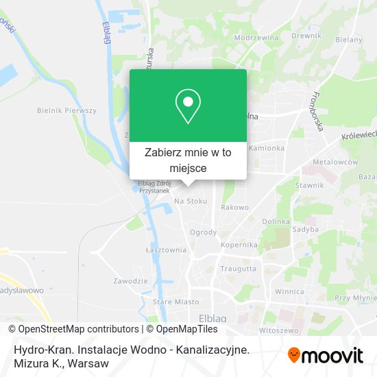 Mapa Hydro-Kran. Instalacje Wodno - Kanalizacyjne. Mizura K.